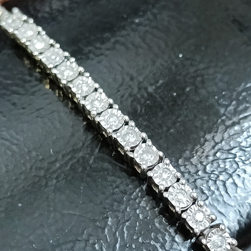 .25ctw genuine diamond in Sterling Bracelet